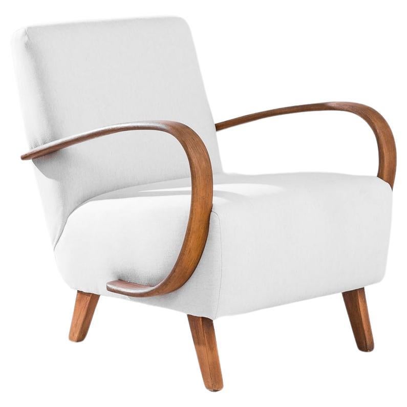 1950s Czech Wooden Armchair by J. Halabala For Sale