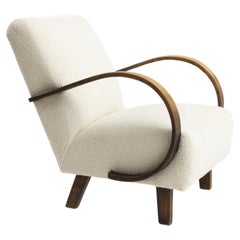 1950s Czech Wooden Armchair by J. Halabala