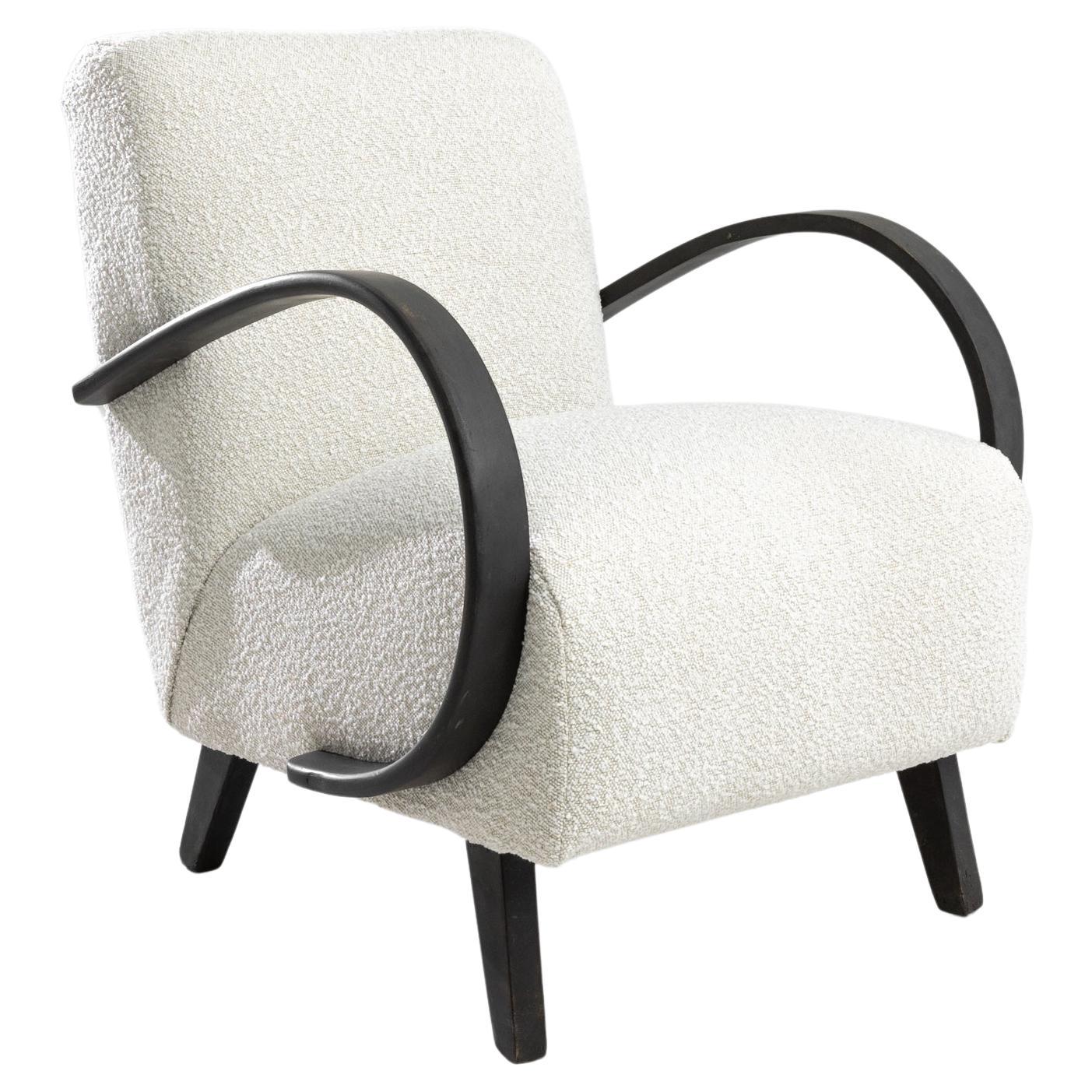 1950s Czech Wooden Armchair by J. Halabala For Sale
