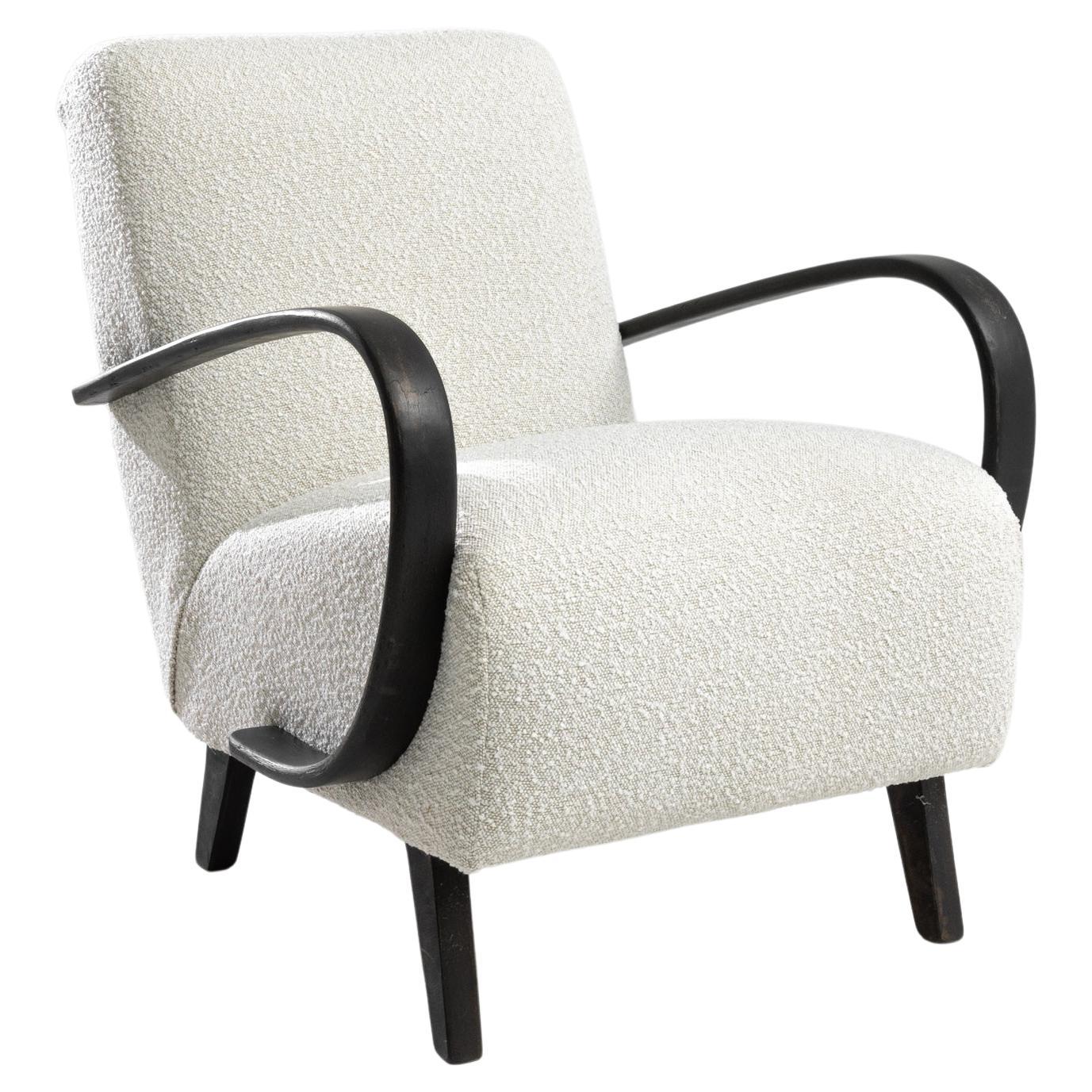 1950s Czech Wooden Armchair by J. Halabala For Sale