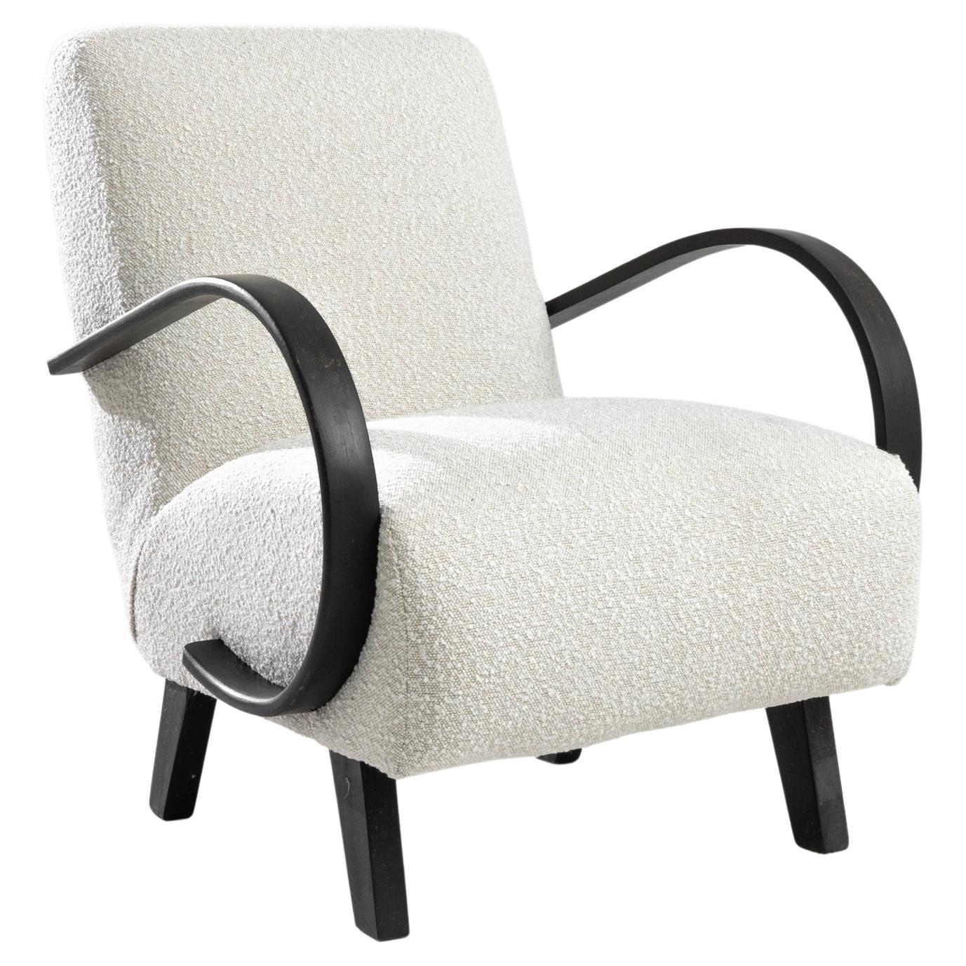1950s Czech Wooden Armchair by J. Halabala For Sale