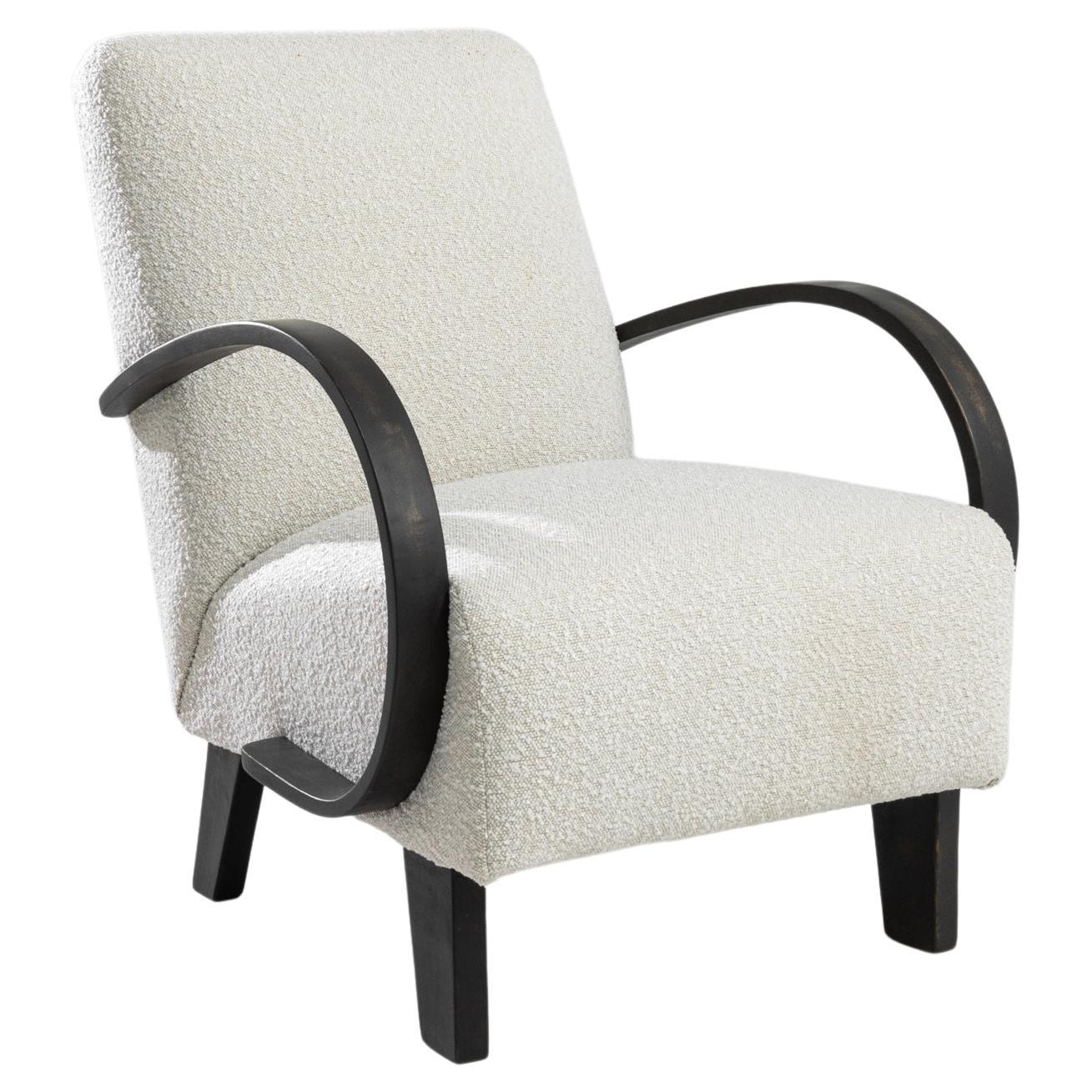 1950s Czech Wooden Armchair by J. Halabala For Sale