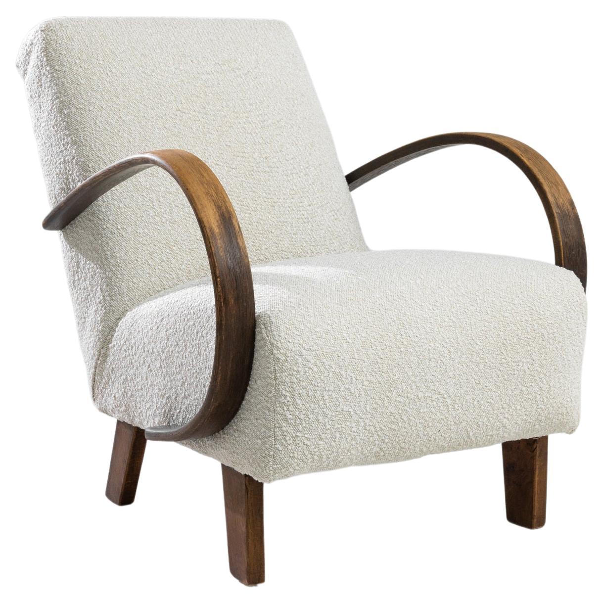 1950s Czech Wooden Armchair by J. Halabala