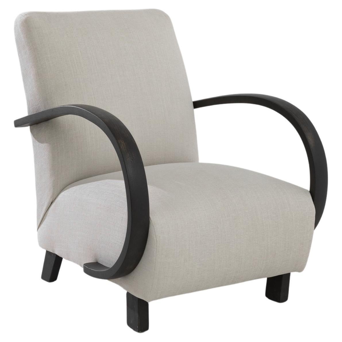 1950s Czech Wooden Armchair by J. Halabala