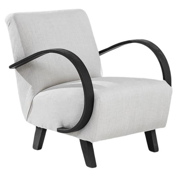 1950s Czech Wooden Armchair by J. Halabala