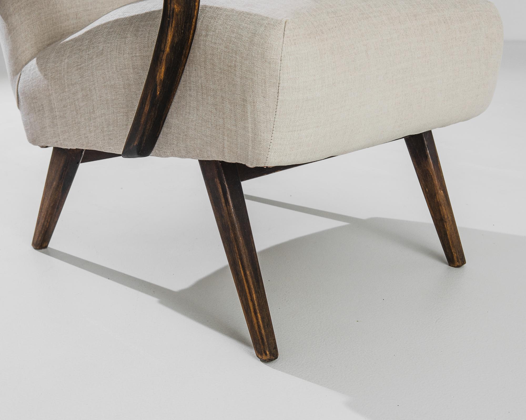20th Century 1950s Czech Wooden Armchairs by J. Halabala, a Pair For Sale