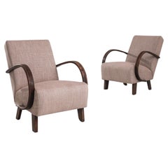 1950s Czech Wooden Armchairs by J. Halabala, a Pair 1950s Czech Wooden Armchairs by J. Halabala, a Pair