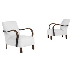 Paire de chaises en bois tchèques des années 1950 par J. Halabala