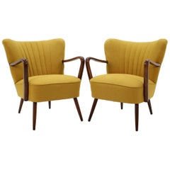 Vintage 1950s Czechoslovakia Lounge Chair, Set of 2