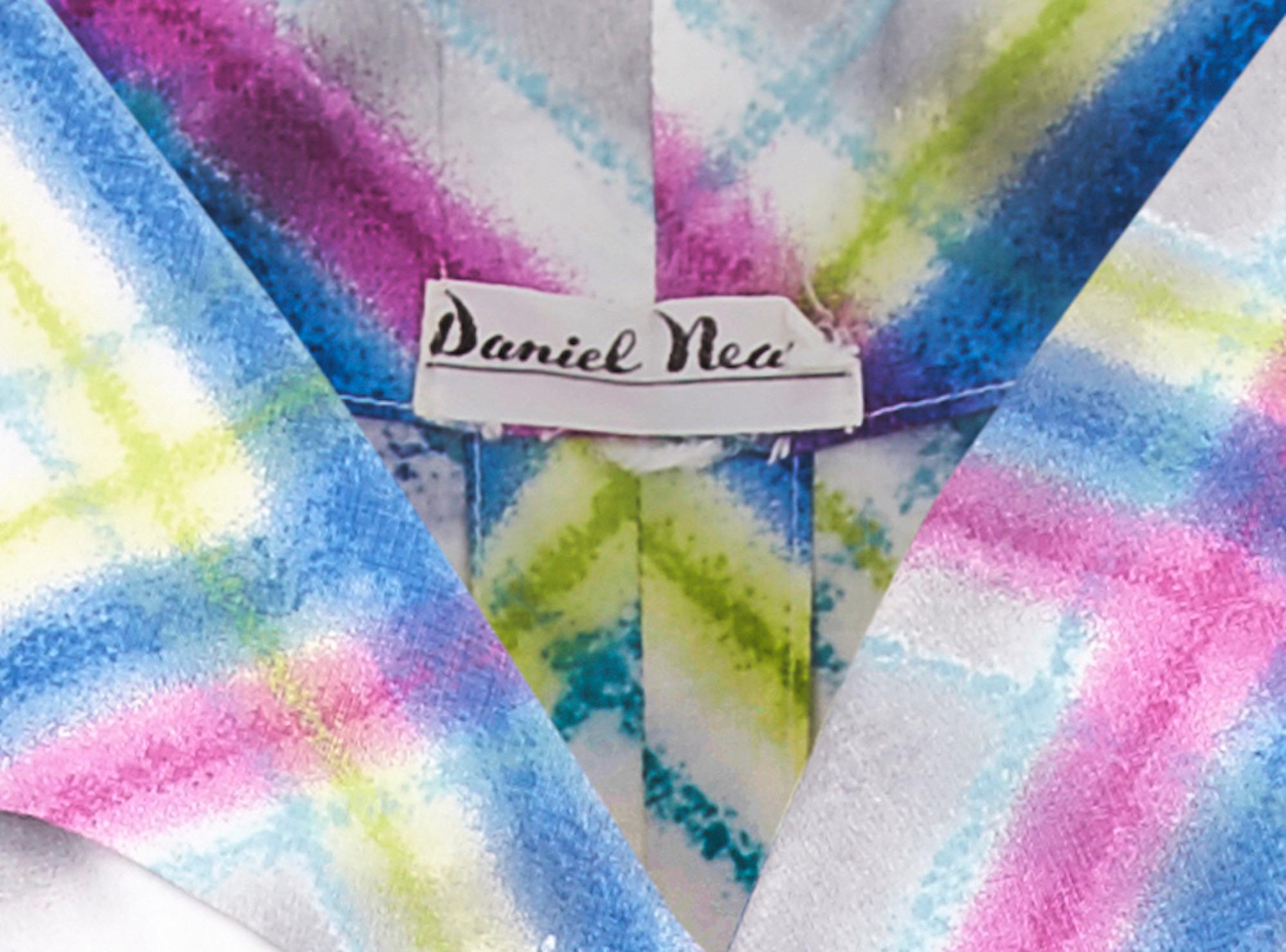 De las mujeres Vestido de algodón con estampado de cuadros Daniel Neal de los años 50 en venta