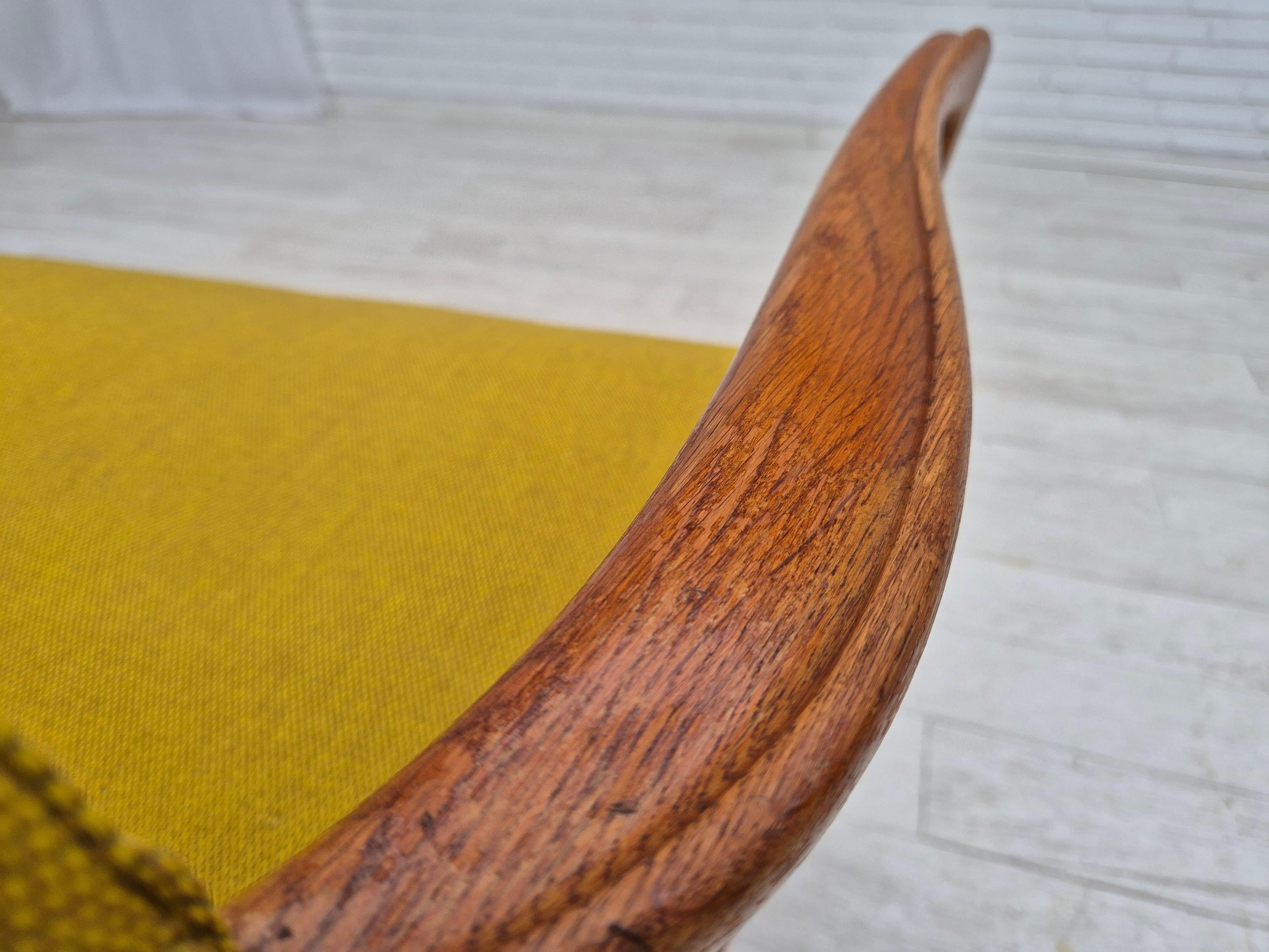 1950s, Danish 2-seater sofa by Ehapa Møbler, original condition, wool fabric. en vente 7