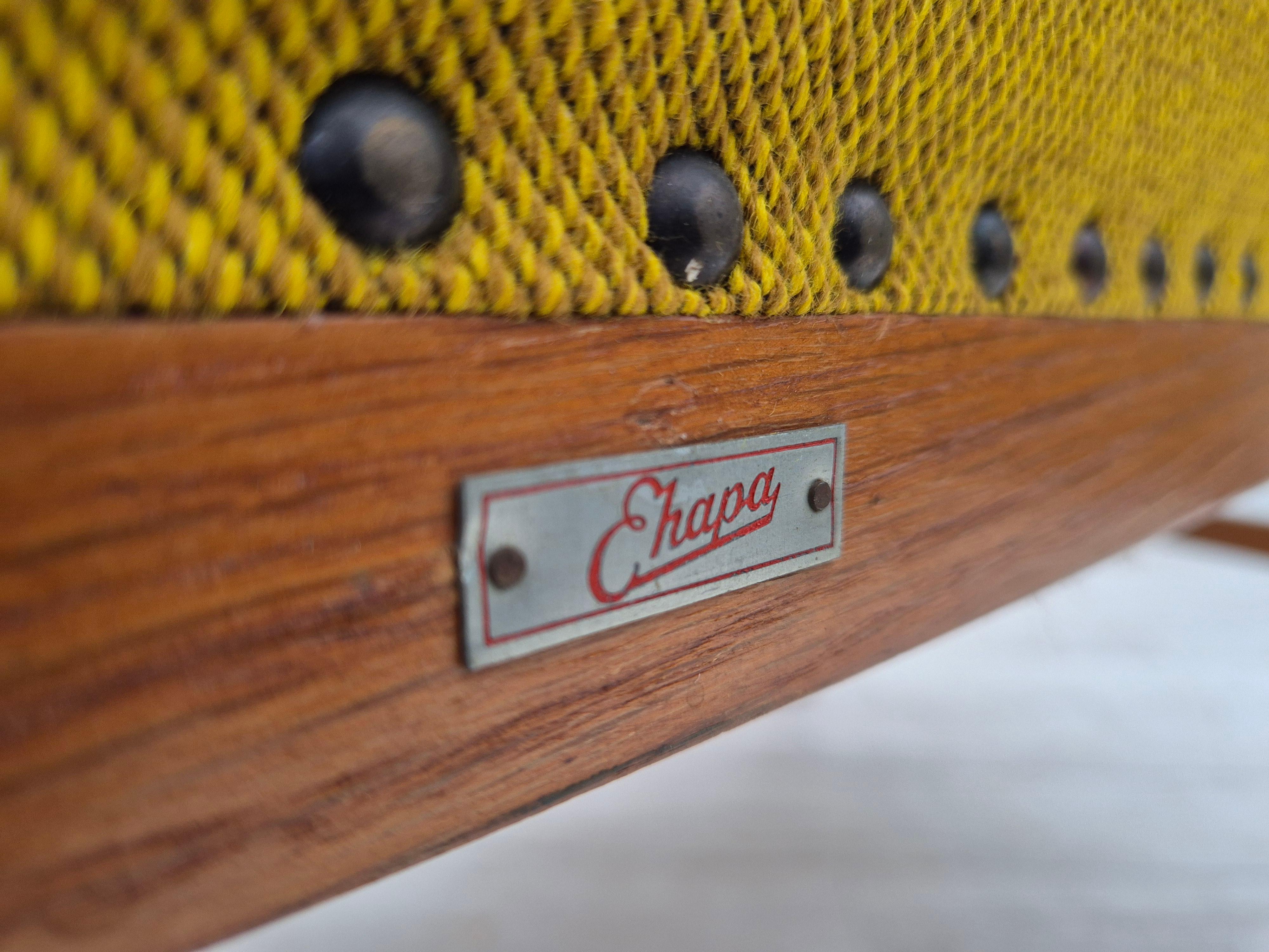 1950s, Danish 2-seater sofa by Ehapa Møbler, original condition, wool fabric. en vente 8
