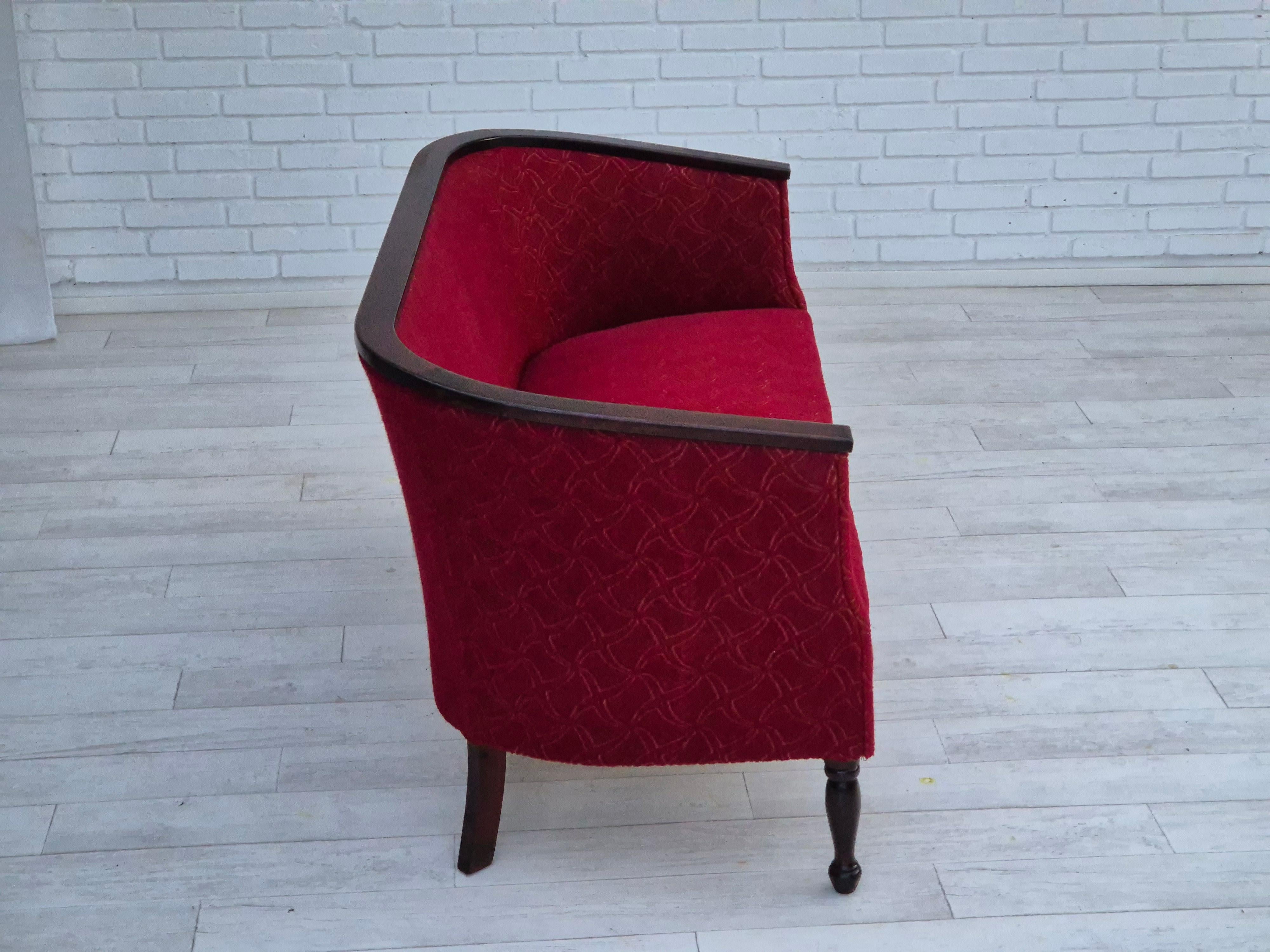 1950er Jahre, Dänisches 2-Sitzer-Sofa, originaler sehr guter Zustand, Eschenholz. im Angebot 6