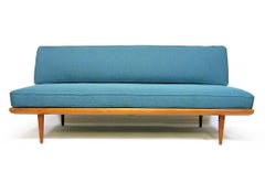 1950s Danish 3-Seater Minerva Sofa in Teal by Peter Hvidt & Orla Nielsen