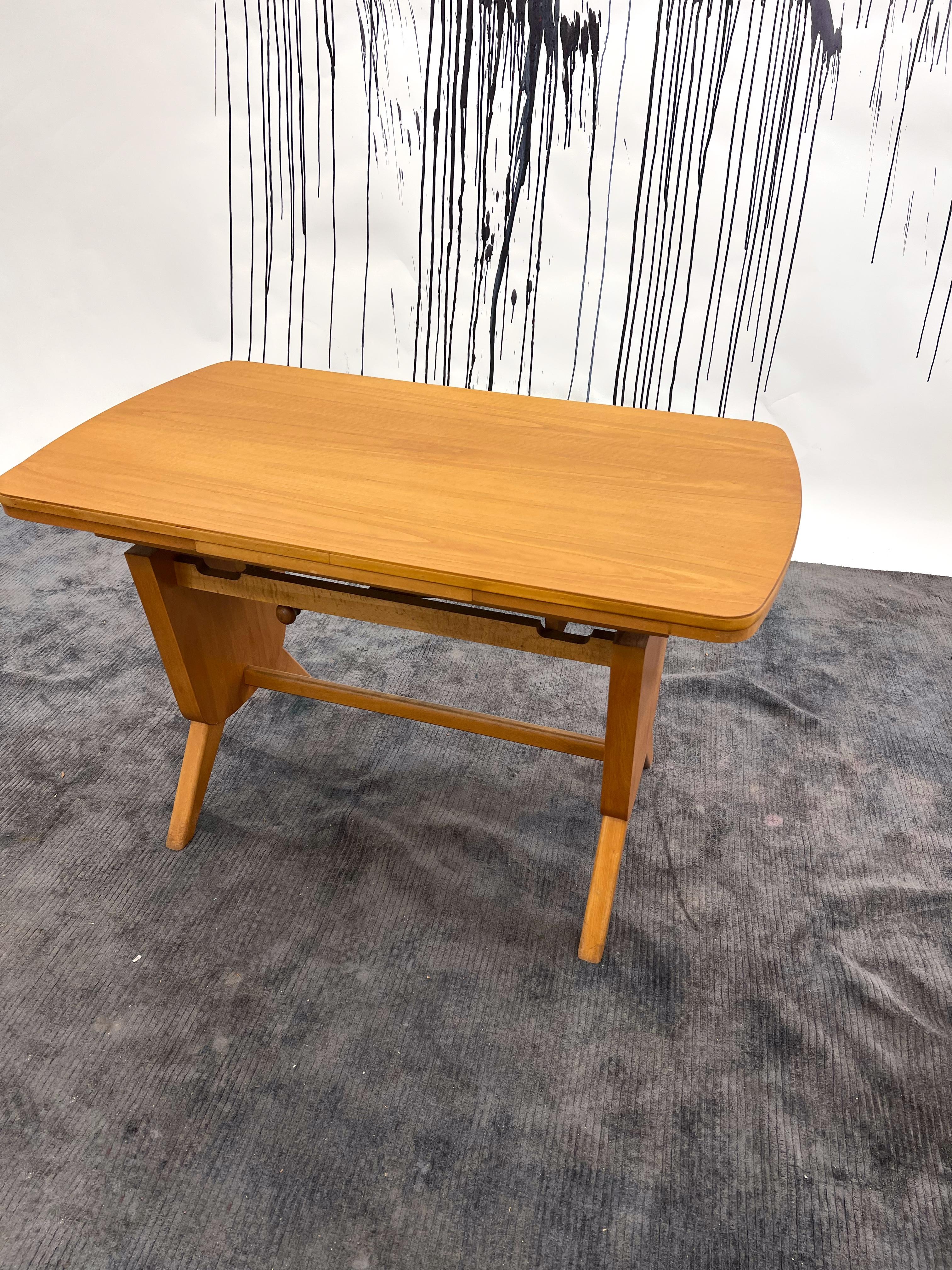Danois Bureau ou table ajustable long et étroit danois des années 1950 par Max Bohme Fabrikant en vente