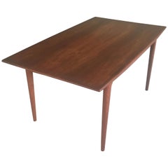 Vintage 1950s Danish Alfred Christensen Expandable Teak Dining Table by Slagelse Mobler