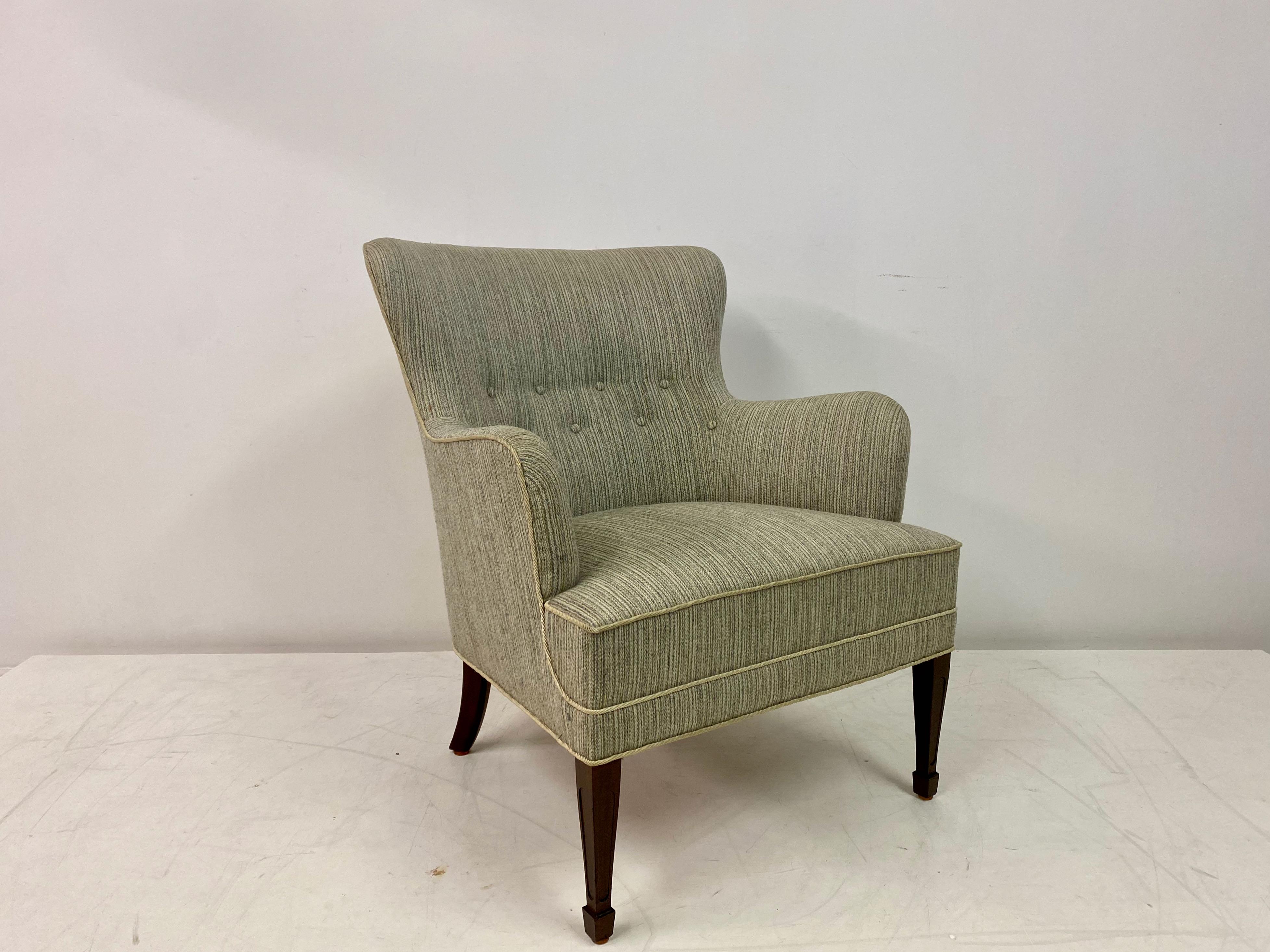 1950s Danish Armchair by Frits Henningsen For Sale 5