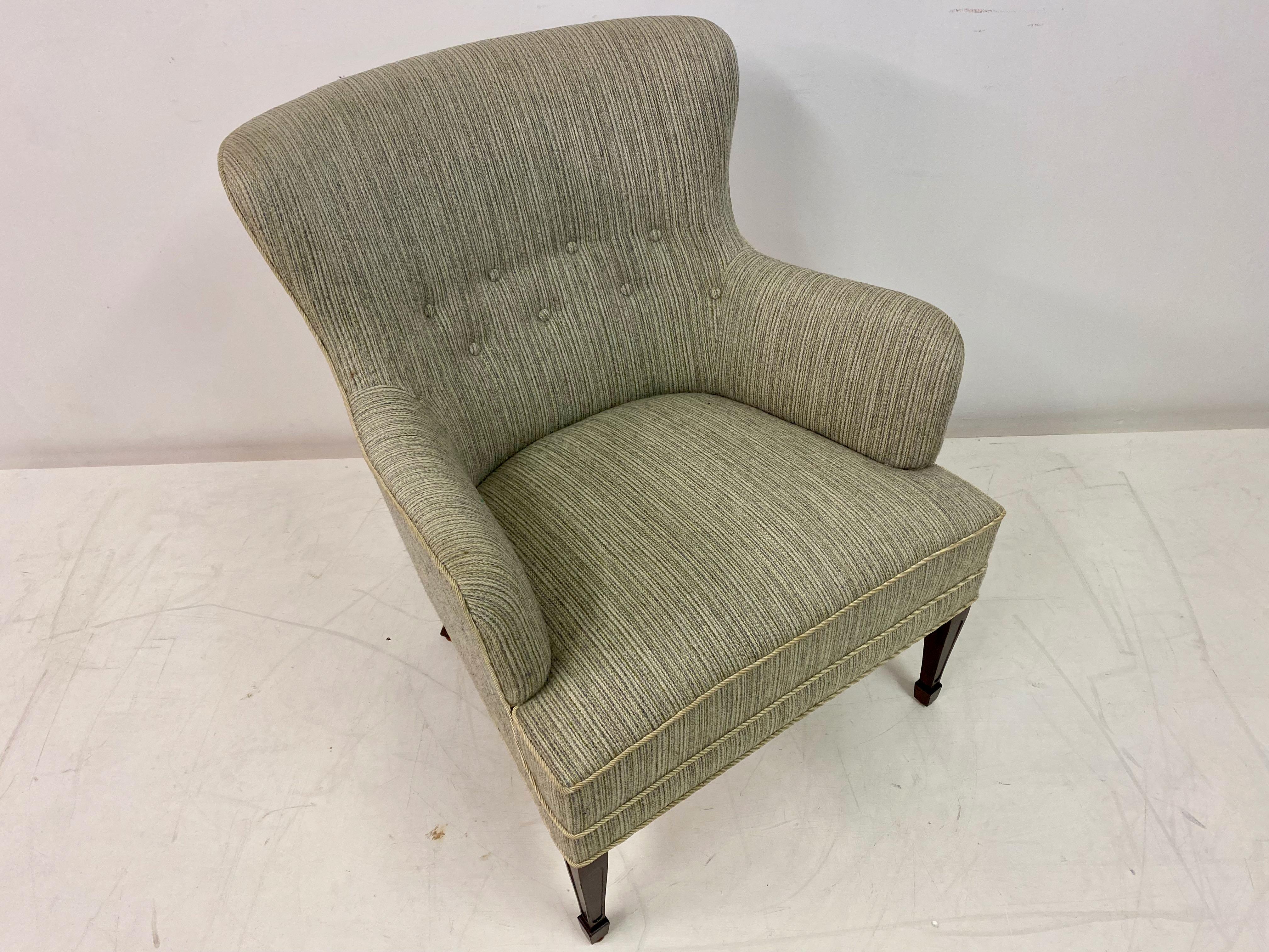 1950s Danish Armchair by Frits Henningsen For Sale 7