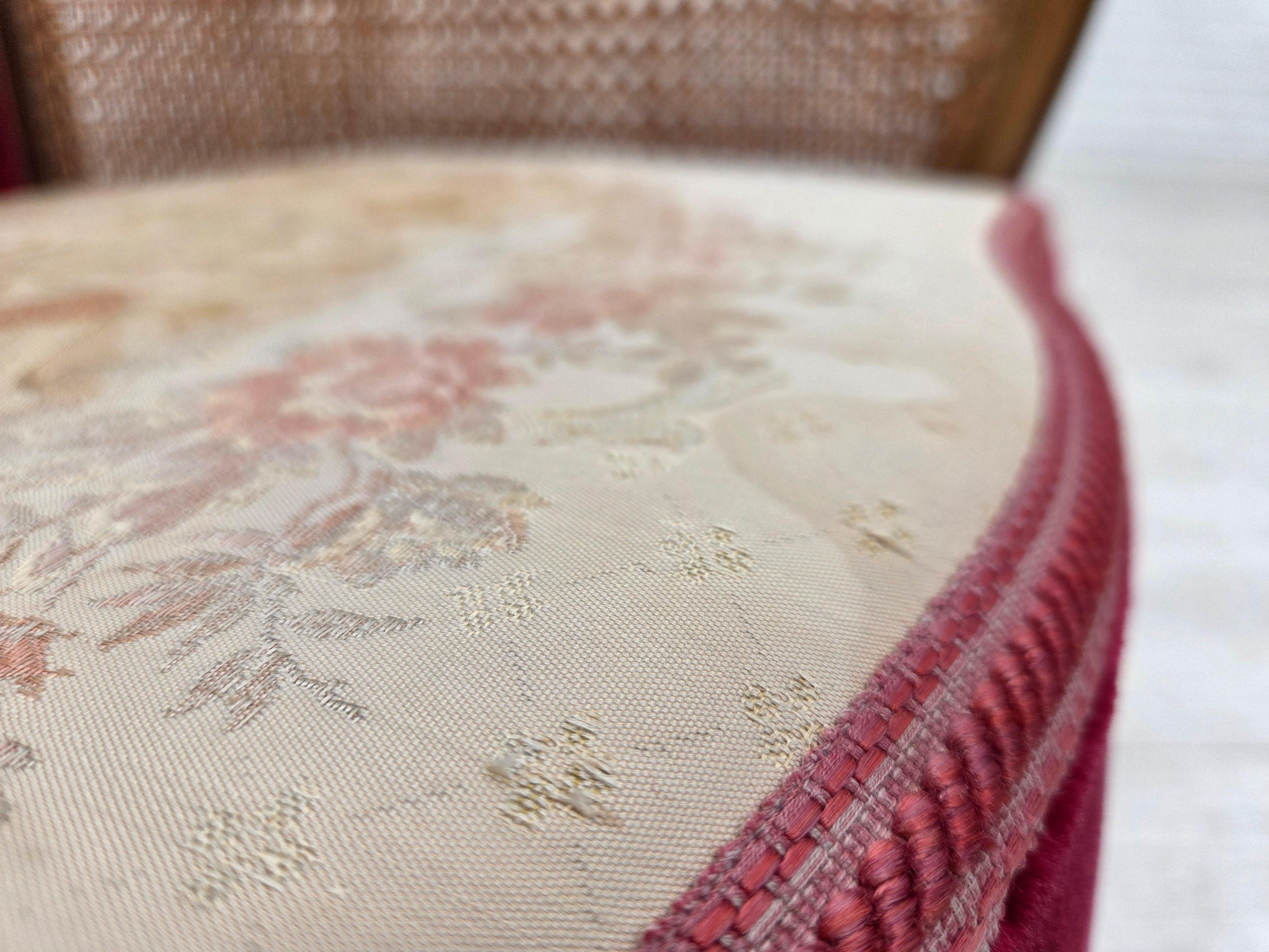 1950er Jahre, dänischer Sessel, Möbelvelours, Eschenholz, Möbelgeflecht. im Angebot 8