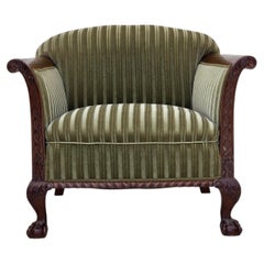 1950s, Danish armchair, furniture velour, teak wood.