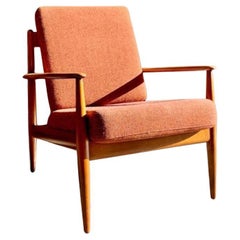 Chaise longue danoise en hêtre des années 1950 par Grete Jalk