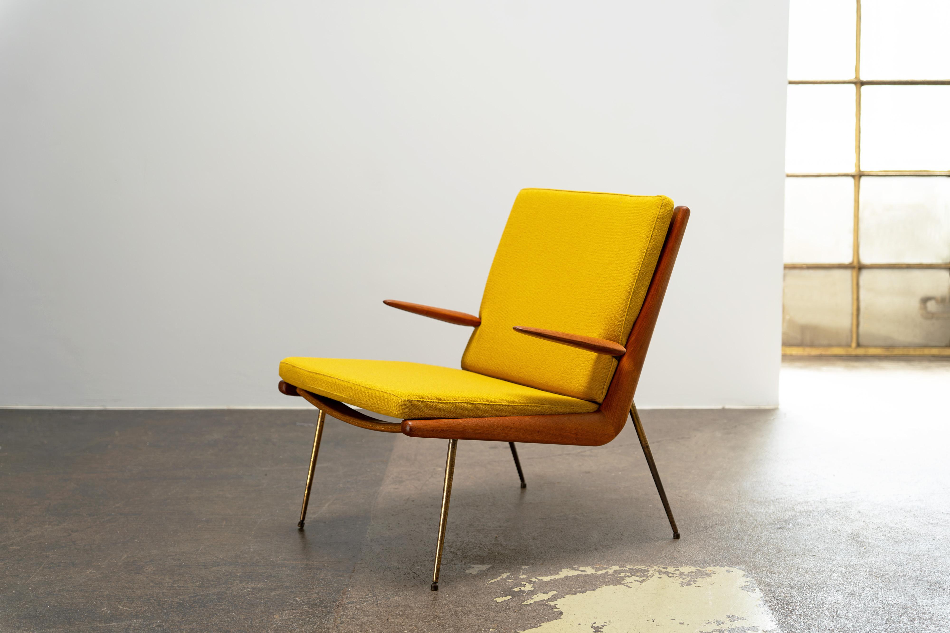 1950s Danish Boomerang Chair FD135 by Peter Hvidt and Orla Molgaard Nielsen F D For Sale at 1stDibs