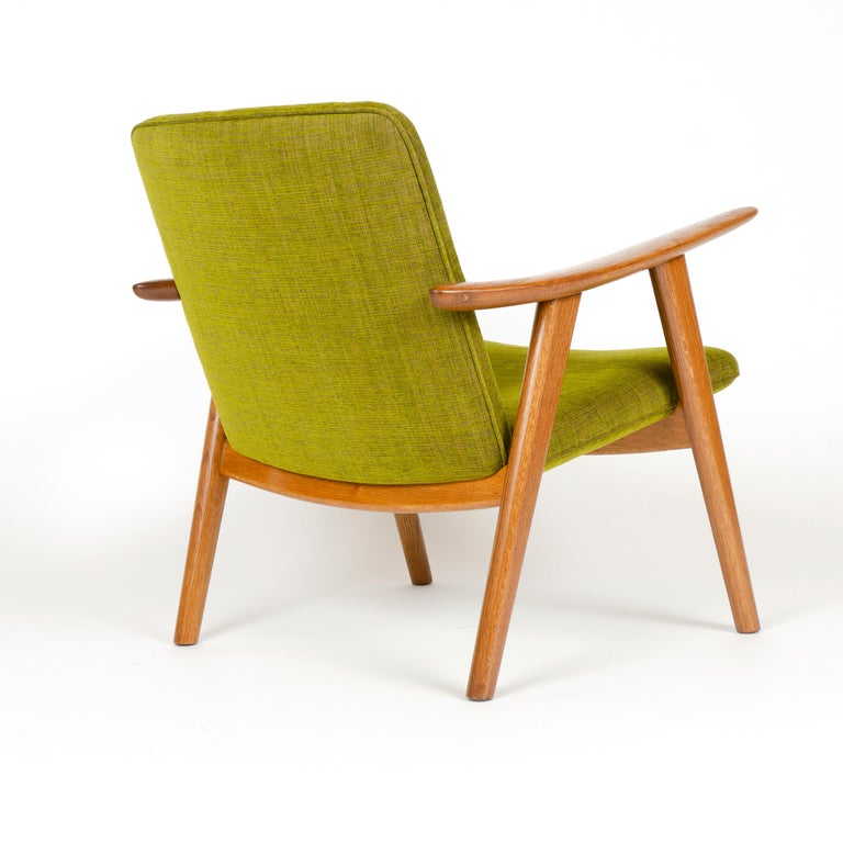 1950s Danish Bukkestolen Oak Reading Chair by Hans J. Wegner for