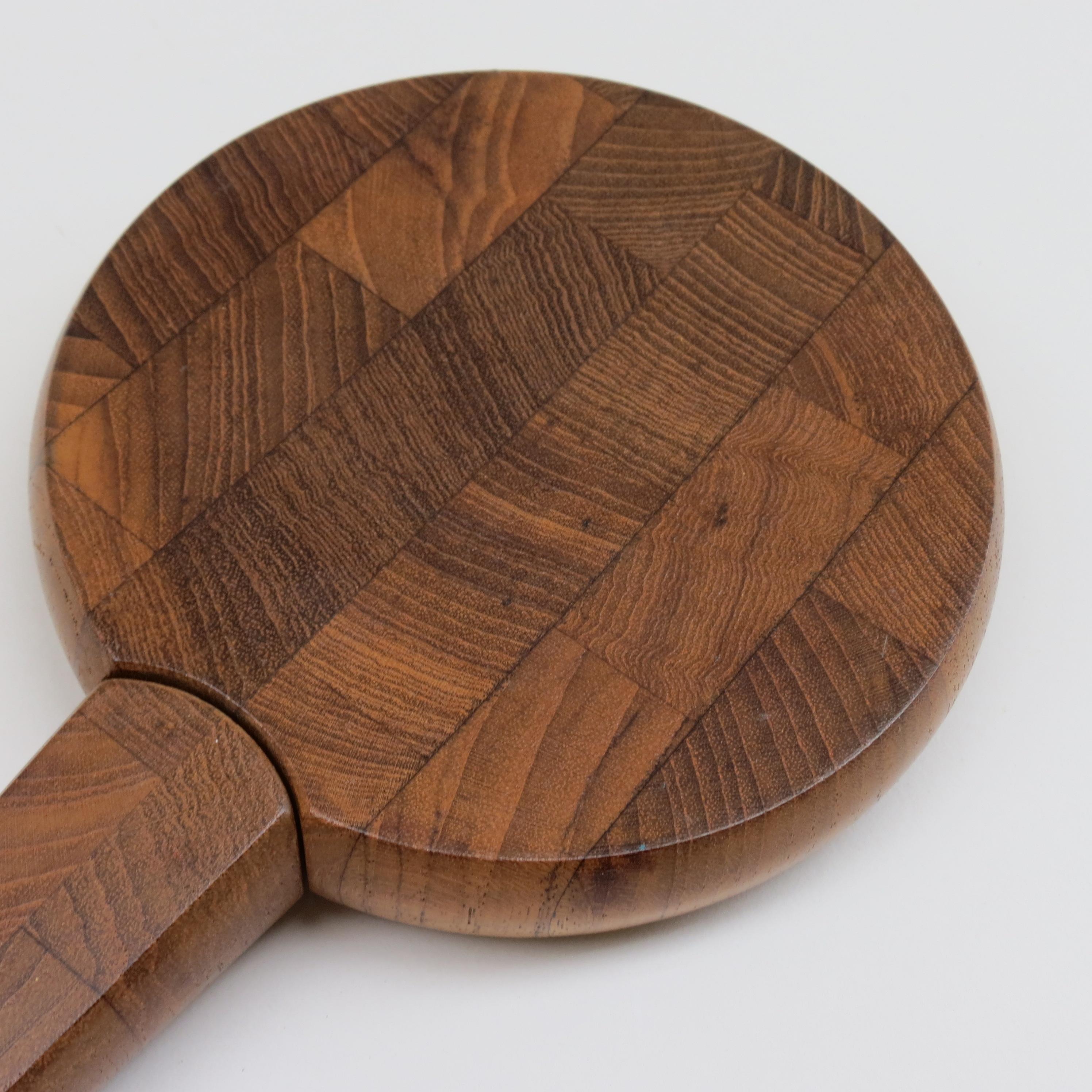 Machine-Made 1950s Danish Cheese board and Knife by Dansk Design Jens Quistgaard