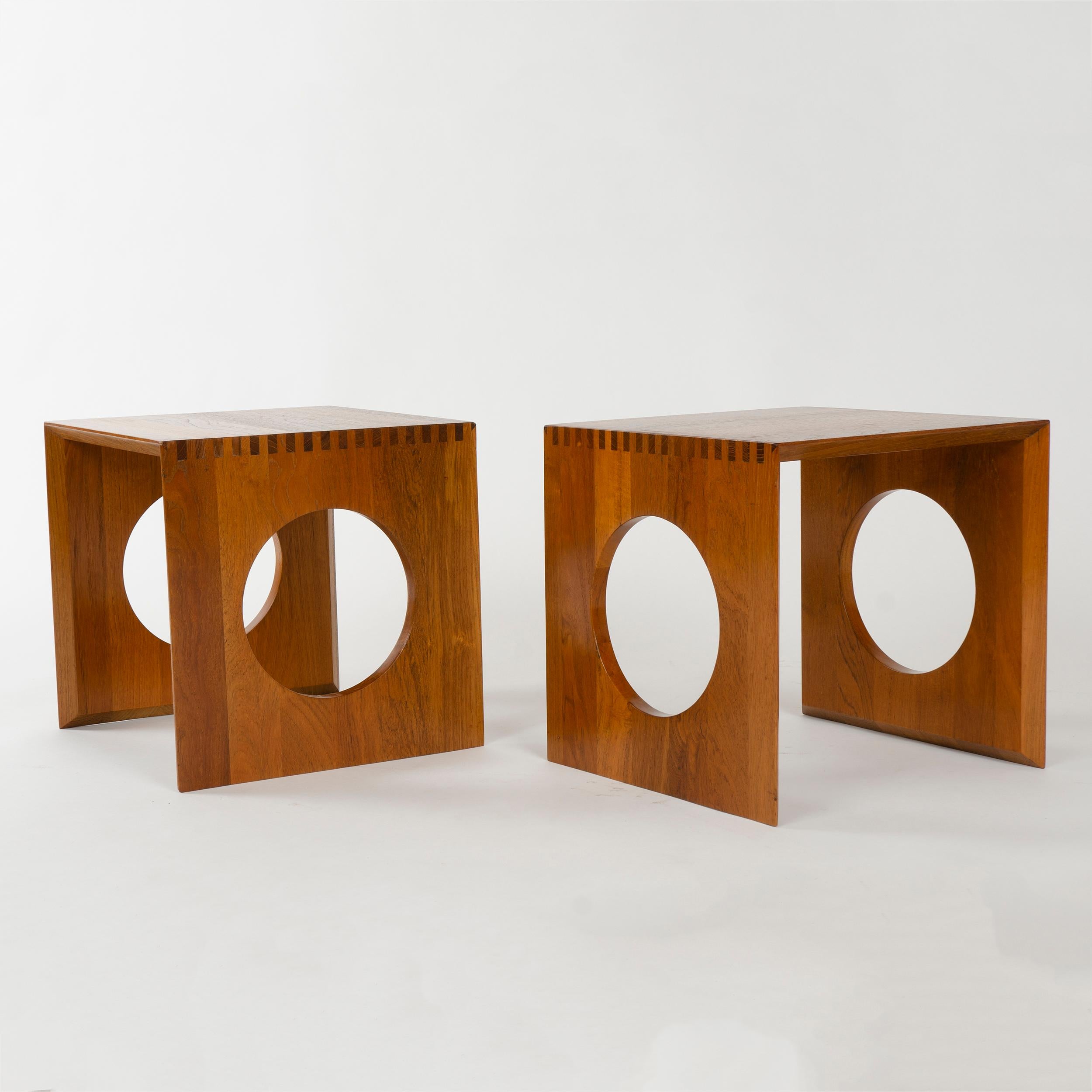 Teak 1950s Danish Cube End Tables by Jens H. Quistgaard for Richard Nissen