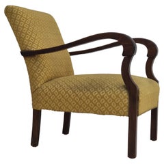 Used 1950s, Danish design, armchair in original condition, furniture cotton/ wool.