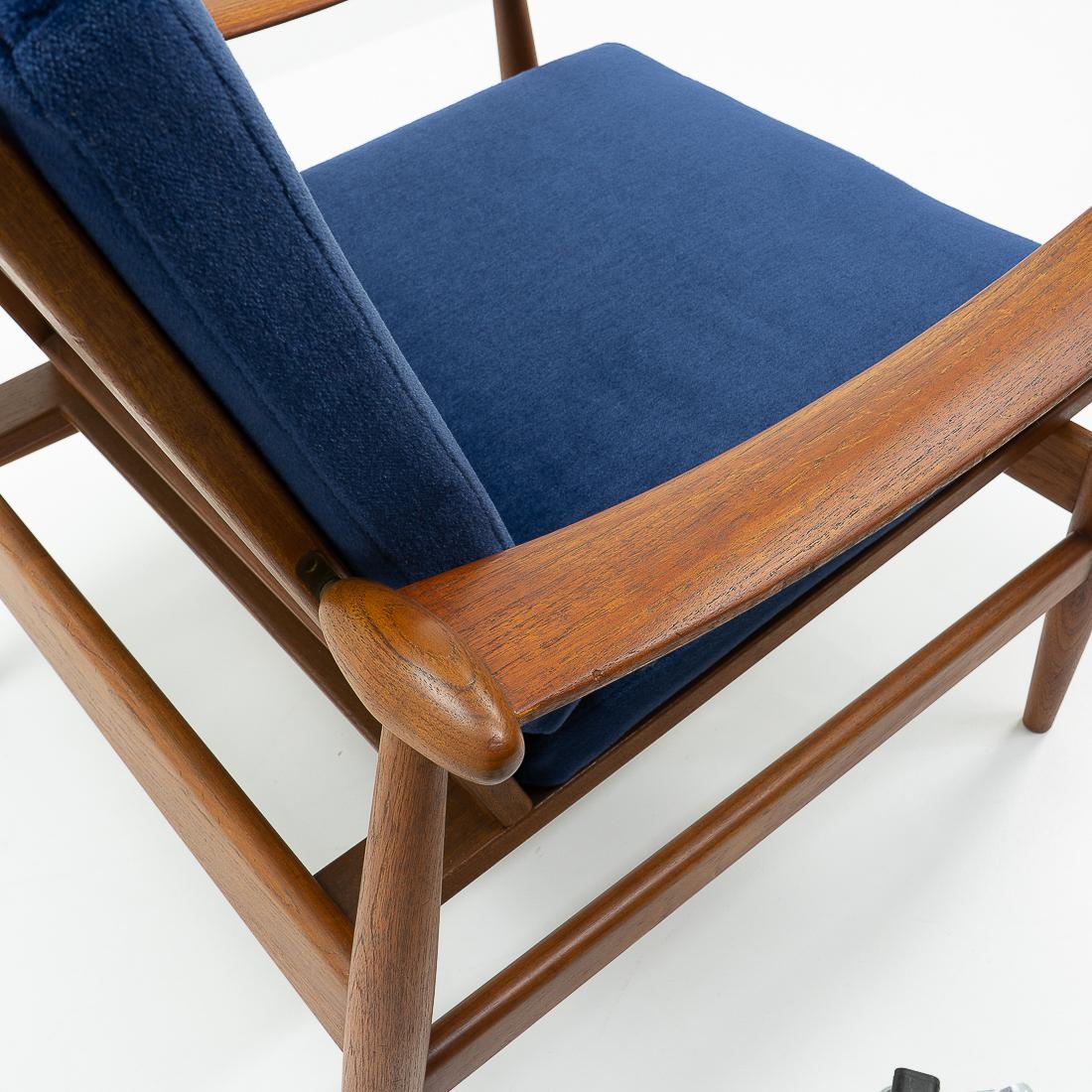 Mid-20th Century 1950s Danish Design Classic Finn Juhl “Spade” Armchair, Upholstered in Mohair For Sale