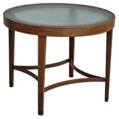 1950s, Danish design, coffee table, glass, oak wood, original condition.