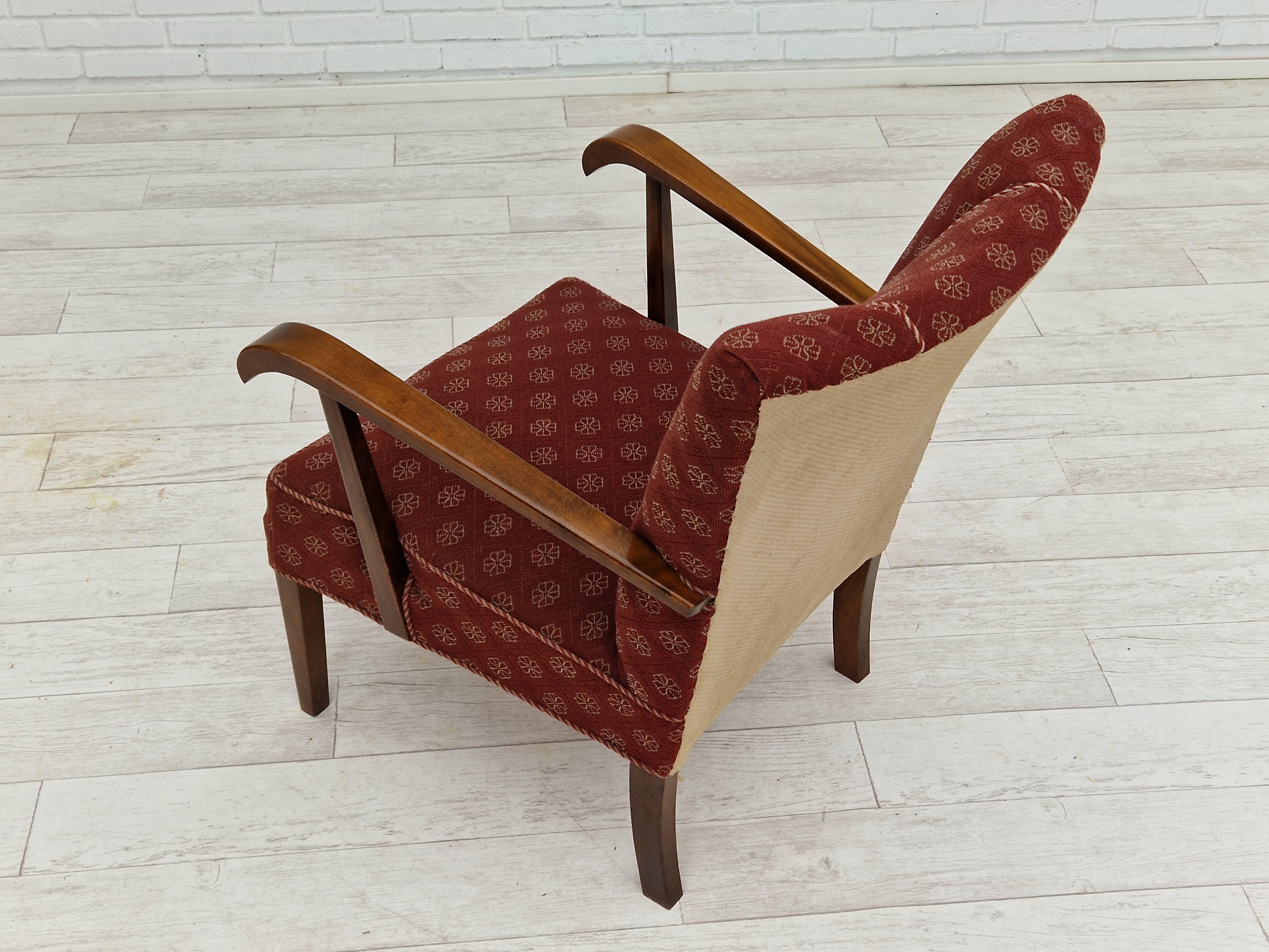 Coton Design danois des années 1950, fauteuil d'origine en très bon état. en vente