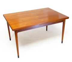 1950s Danish Extending "Model 9" Banqueting Dining Table In Teak By Niels Moller