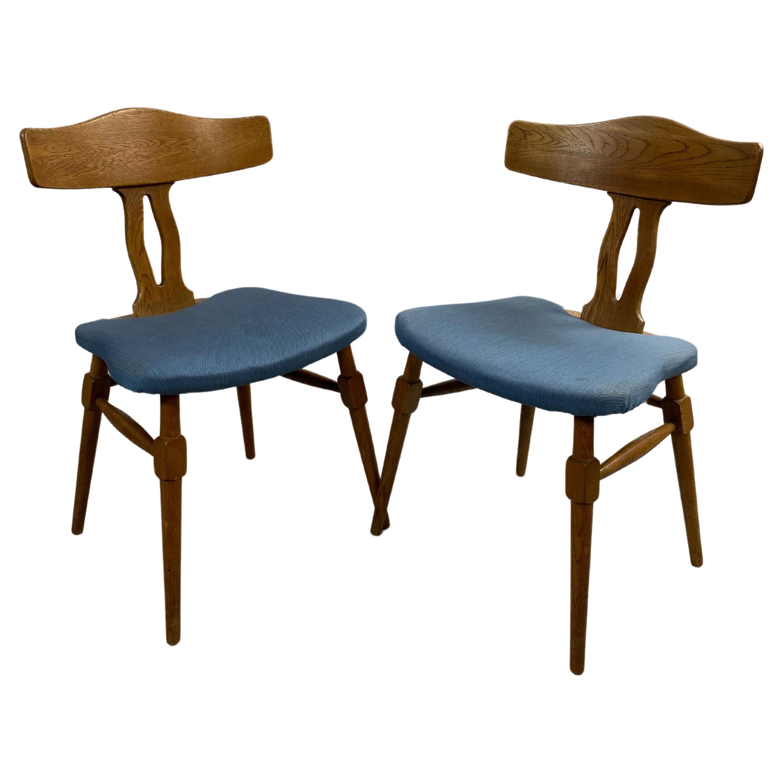 1950's Danish Henning Kjærnulf Dining Chairs in Oak  by Nyrup Moebelfabrik