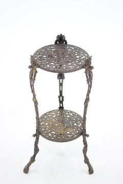 1950s Danish Iron Flower Stand or Side Table