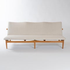 1950s Danish 'Japan Sofa' in Linen Upholstery by Finn Juhl for France & Son