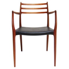 Sedia da pranzo danese Model 62 Carver in teak di Niels Moller del 1950