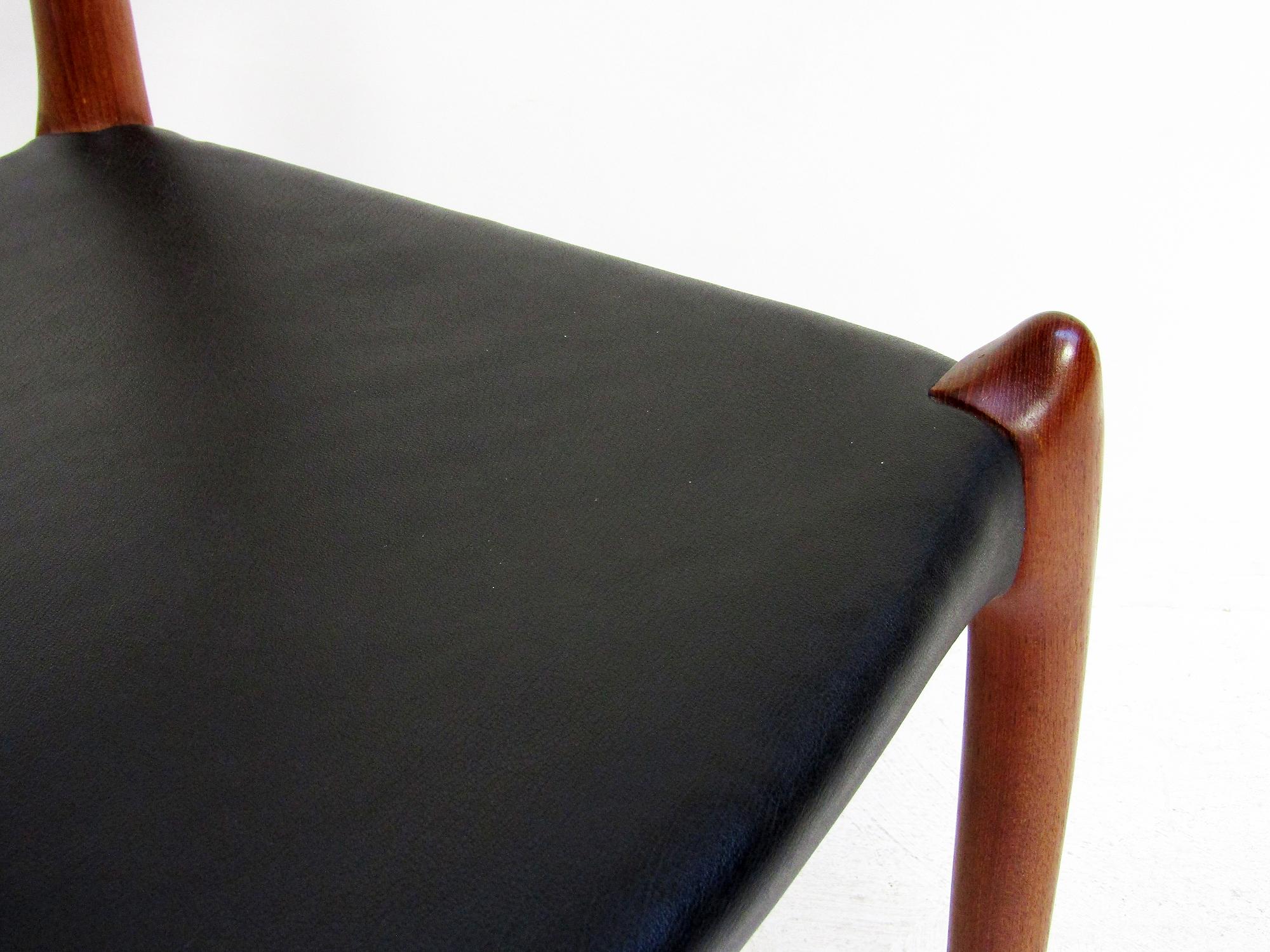 Sedia da pranzo danese Model 78 di Niels Moller del 1950 in teak in vendita 4