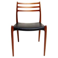 Sedia da pranzo danese Model 78 di Niels Moller del 1950 in teak