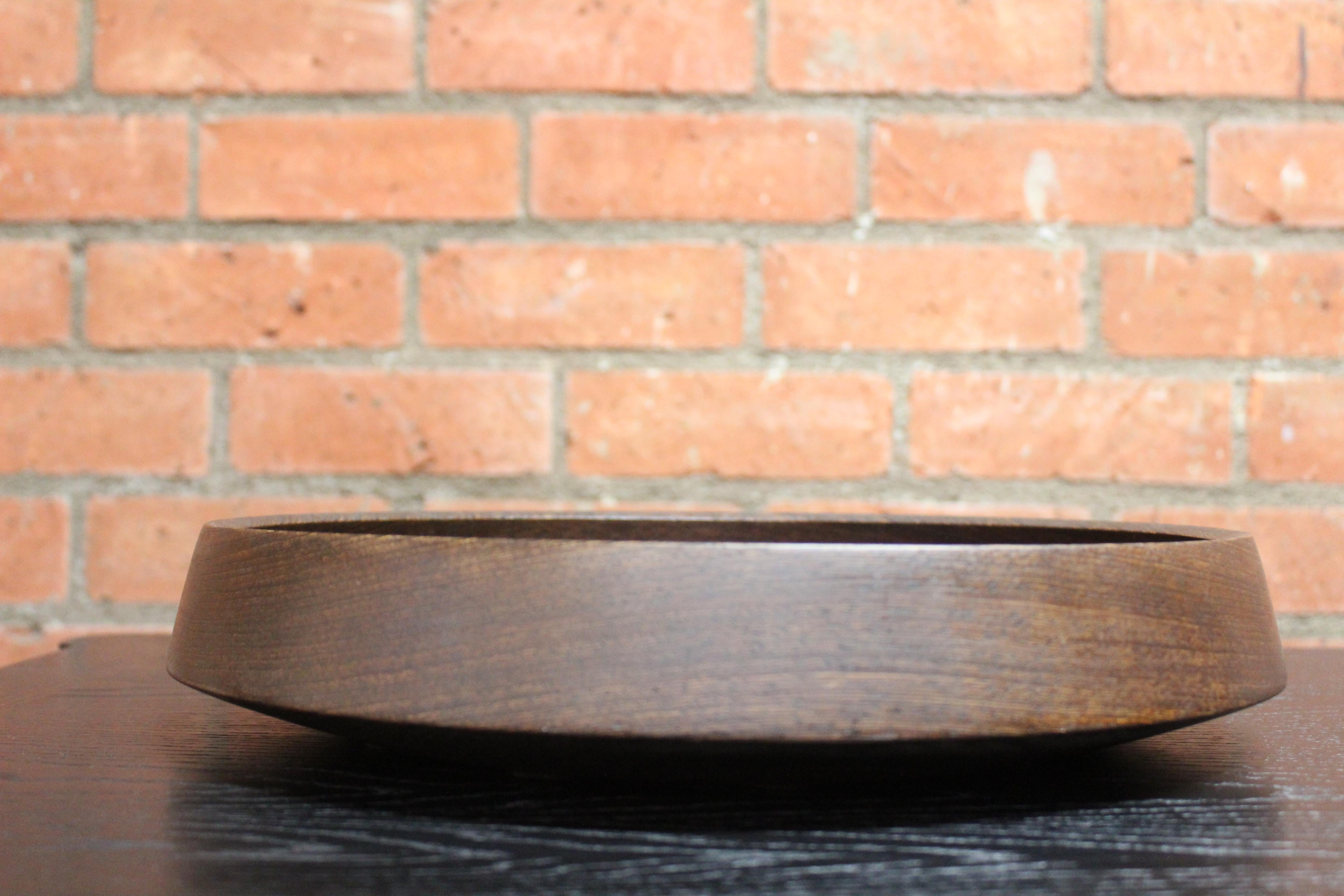 1950s Danish Modern Bowl in Wenge Wood In Excellent Condition In Los Angeles, CA