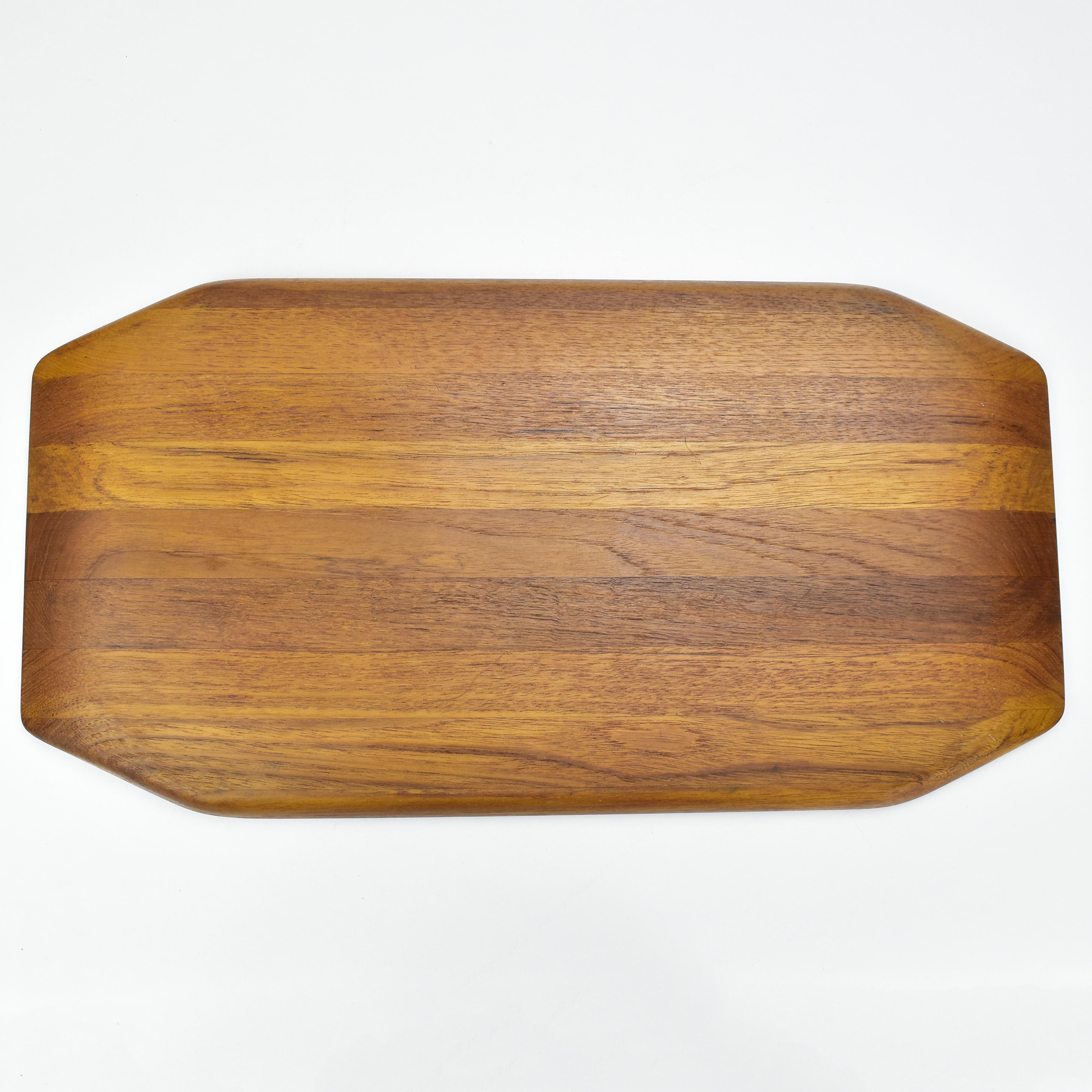 1950s Danish Modern Design Teak Wood Serving Tray by Jens Quistgaard Dansk MCM For Sale 1