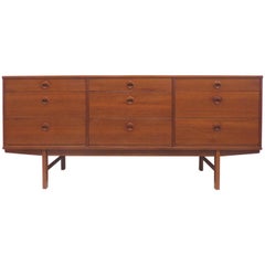 Vintage 1950s Danish Modern Dresser in Teak by Folke Ohlsson for DUX