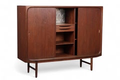 1950s Danish Modern High Sideboard / Bar in Teak