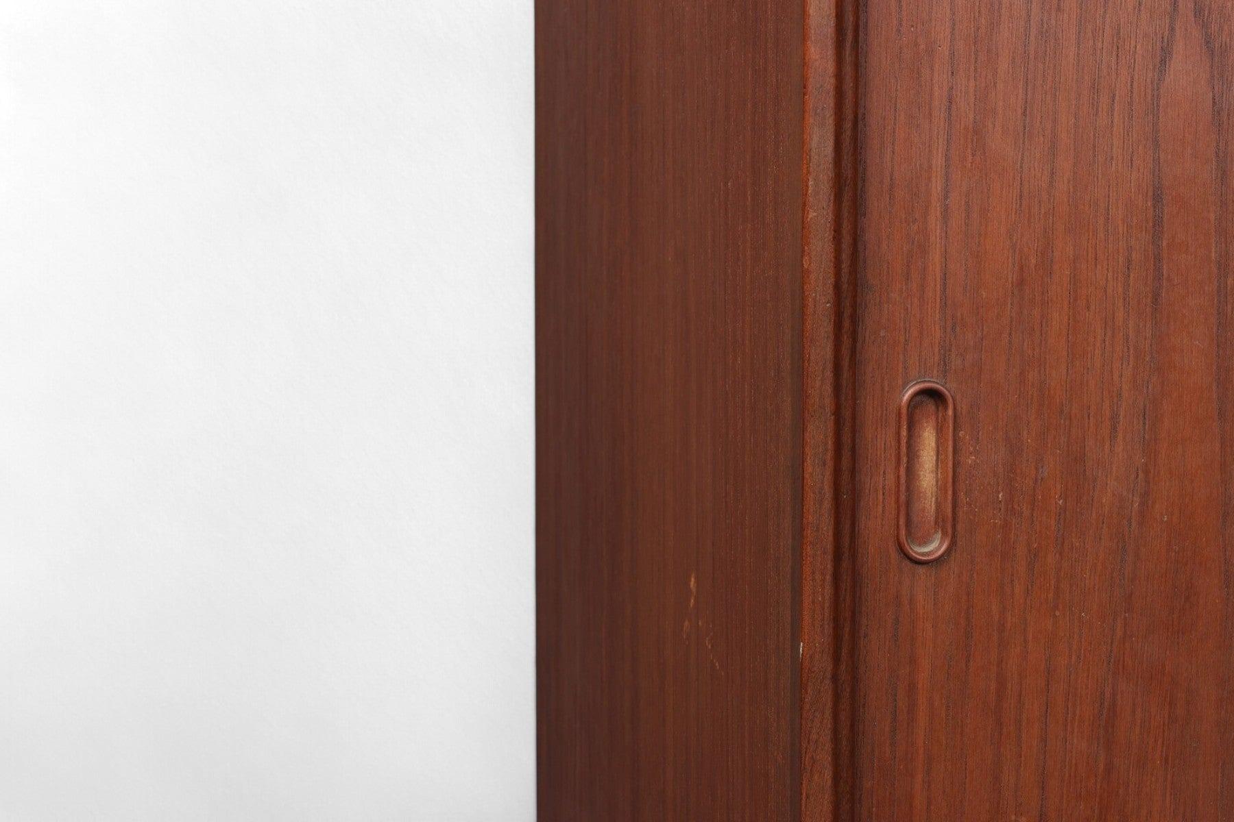 Mid-Century Modern 1950s Danish Modern High Sideboard / Bar in Teak For Sale