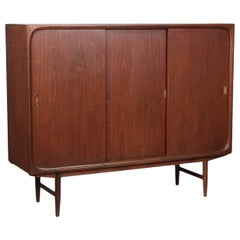 1950s Danish Modern High Sideboard / Bar in Teak