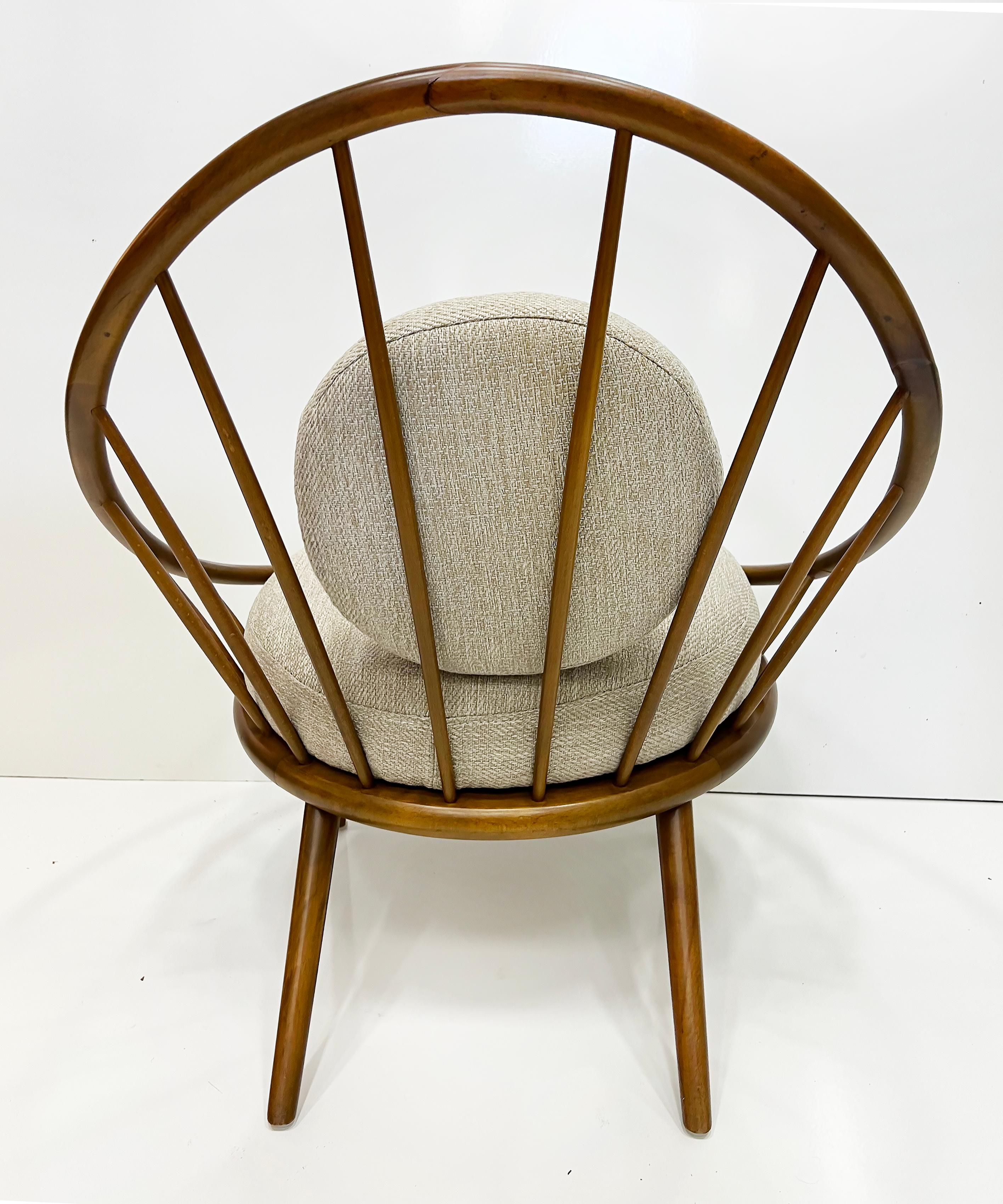 Dänischer moderner Ib Kofod Larsen für Selig Creolenstuhl, 1950er Jahre, neu mit Sitzkissen, Ib Kofod Larsen im Angebot 1