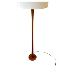 1950s Danish Modern Solid Teak Tall Floor Lamp