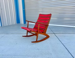 1950s Danish Modern Teak Rocking Chair by Holger Georg Jensen for Tonder Mobelva