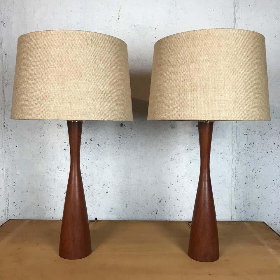Table Lamps in Teak after Phillip Lloyd Powell 8